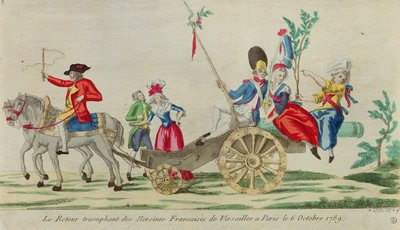 The triumphant return of the French heroines from Versailles to Paris on the 6 October 1789 by French School